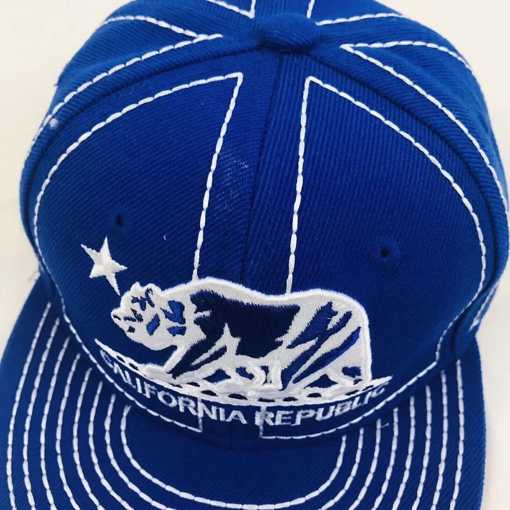 Pitbull California Republic Bear Embroidered Youth Blue Baseball Hat Cap Toddler
